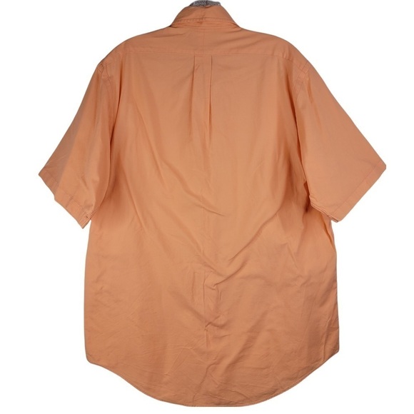 Polo Ralph Lauren Button Down Embroidered Crest  Men's Large Shirt Orange - Picture 3 of 9